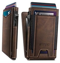 Wallet for Men, Slim Pop Up Card Holder – RFID Blocking Minimalist Coffee196