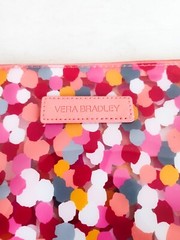 Vera Bradley Wipeable Easy Clean Pixie Confetti Makeup Toiletry Travel Pouch Bag