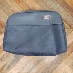 Tumi for Delta Grey Toiletry Top Zippered Travel Pouch Case