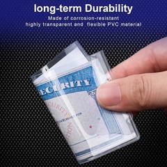 10 Pack SSN Card Protector Clear 24Mil ID Credit Debit Card Sleeve Waterproof