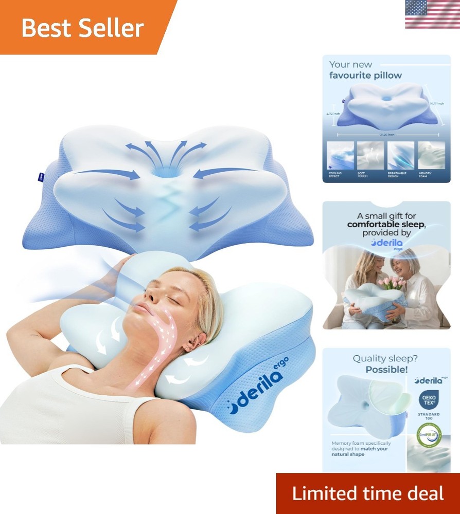 Advanced Medium-Firm Cervical Pillow – Ideal for Neck Support & Spinal Alignment