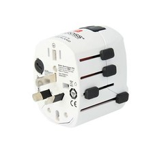 SKROSS Country Travel adapter: World to Europe 250V 7A, white, AU/CN/UK/US/IT