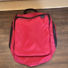 LL Bean Personal Organizer Toiletry Hanging Bag Red Preowned