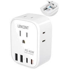Travel Plug Adapter, 8-in-1 USB PD Fast Charger