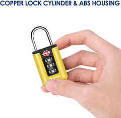 2 Pack TSA Approved Luggage Locks, Combination Travel Padlock, 3-Digit