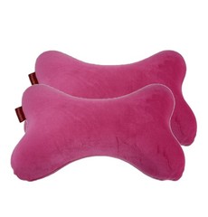 2 pcs Dog Bone Car Neck Pillow Head Rest Memory Foam Travel Trip Posture Support