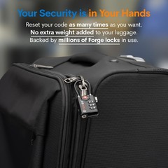 Open Alert TSA Approved Luggage Locks, 6 Pack, Easy One_Size, Black 6 Pack