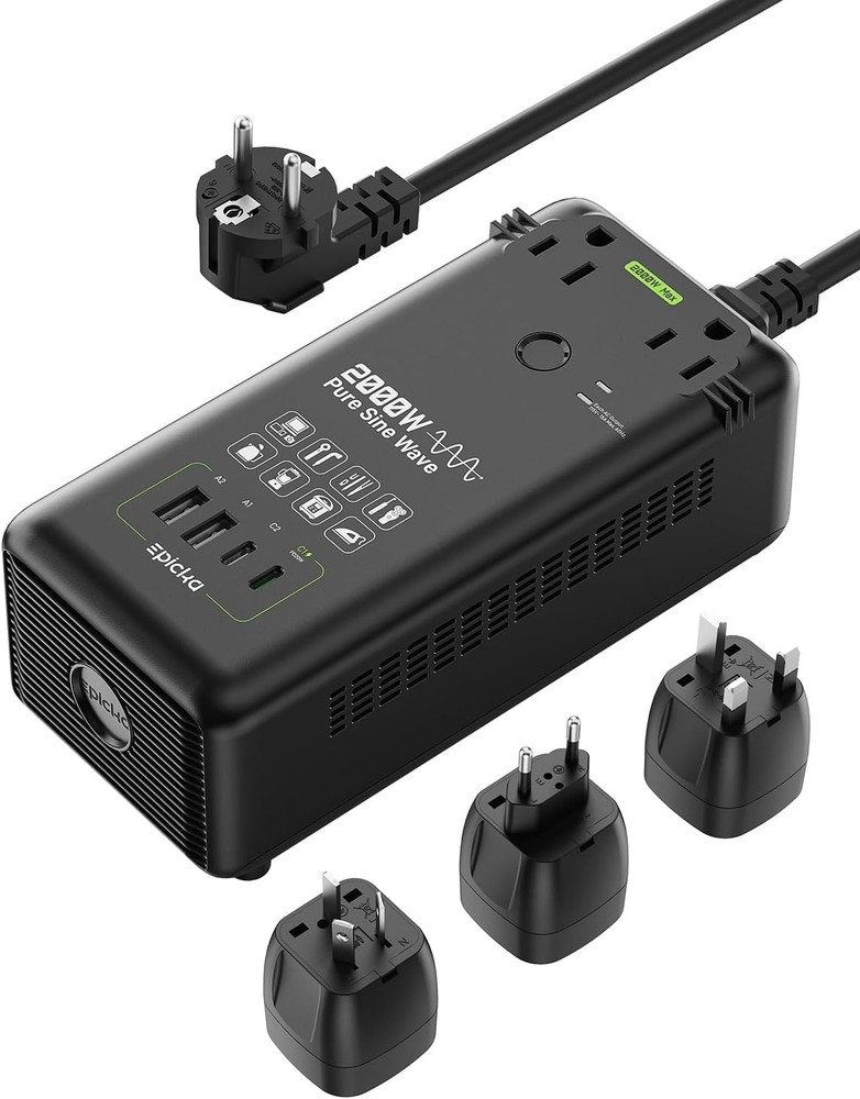 EPICKA 2000W Pure Sine Wave Voltage Converter 220V to 110V