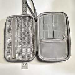NICE TOWN Gray Hard Shell Zippered Travel Organizer Case with Carry Handle
