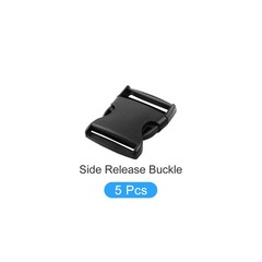 Side Quick Release Buckle (3.8cm/1.5″) 5Pcs, Plastic Adjustable Buckles
