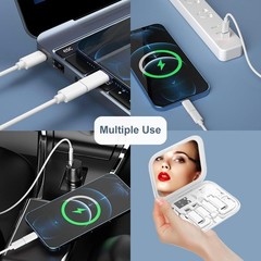 Compact USB-C Adapter Kit with SIM Extractor & Cable Storage – Ideal for Travel