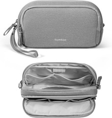 Electronic Organizer Travel Case, Water Resistant Dual Compartment Tech Pouch Ca