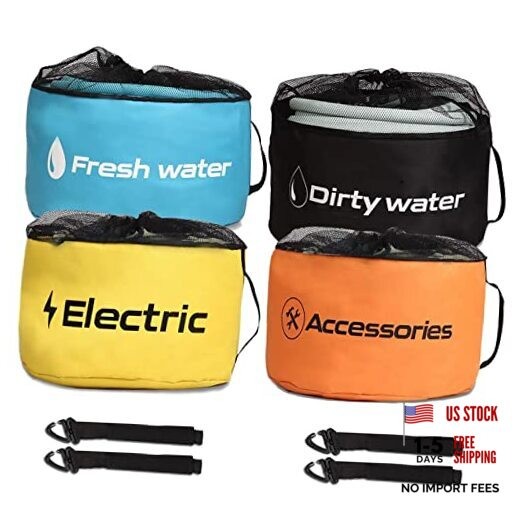 RV Hose Storage of 4 Pack, RV Accessories Basic Version – Drawstring Style