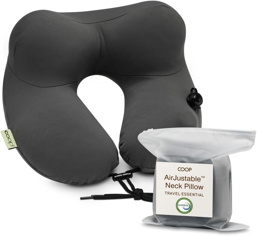 Coop Home Goods AirJustable Neck Pillow Inflatable Memory Foam Cooling