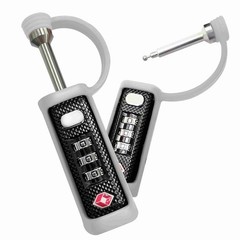 TSA Travel Approved Case Padlocks MonoShaft Rubber Sleeve Gun Locks 2-Pack White