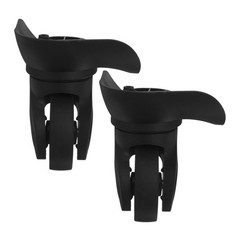 2Pcs Smooth Rolling Black Swivel Caster Wheels for Suitcase Quick Release Setup
