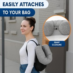 Almohada De Viaje Ajustable Con Funda De Terciopelo Y Kit De Sueno Lujo