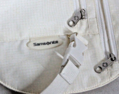 SAMSONITE TRAVEL IVORY COLOR DOUBLE ZIP POCKET ADJUSTABLE WAIST MONEY BELT NEW