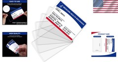 Durable Clear PVC Card Sleeves for Medicare and Social Security Cards Waterproof