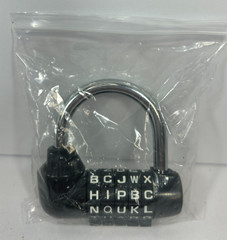 Resettable Combination 5 Digit letter Lock Password Gym Padlock Black