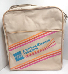 VINTAGE AMERICAN EXPRESS VACATIONS CANVAS TRAVEL SHOULDER BAG TOTE, BRAND NEW