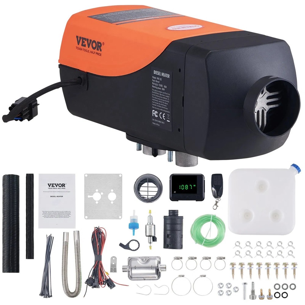 Diesel Air Heater, 12V 2KW Diesel Heater with Remote Control and LCD Display, 1