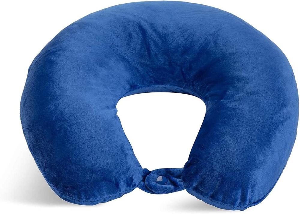 Adult Cozy Soft Microfiber Neck Pillow for Travel – Compact, Machine Washable…