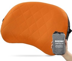 MARCHWAY Ultralight Inflatable Camping Pillow 1 Count (Pack of 1), Orange