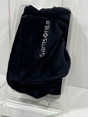 Samsonite NEW OPEN BOX Inflatable Black Neck Pillow with Cover Travel Flight