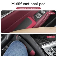 Alcantane Elbow Rest: Memory Foam Support for Car Legs and Red right hand pad