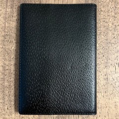 Kate Spade Passport Holder Pebbled Leather Cardholder Embossed Travel Black