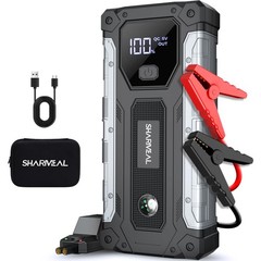 Sharmeal Car Jump Starter 5000A, Battery Pack for 10.0L 5000A
