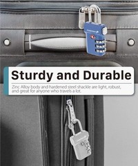 Multi-Colored TSA Approved 3 Digit Combination Locks – 4 Pack for Travel Ease