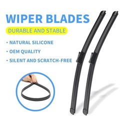26″+17″+12″ Silicone Wiper Blades Replacement For Cadillac SRX 2010-2016,All