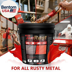 4-In-1 Rust Converter & Metal Primer, 141 Fl OZ Red Rust Inhibitor Paint for Met