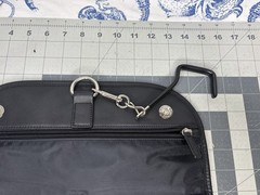 Bric’s Leather Hanging Black Tri-Fold Toiletry Bag Travel Italy 12″ Leather (L2)