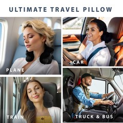 Travel Neck Pillow – Comfortable Microbead Support for Airplane & Sleep