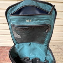 Vintage LL Bean Teal Navy Blue Hanging Toiletry Bag Travel Organizer Nylon