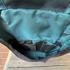 Vintage LL Bean Teal Navy Blue Hanging Toiletry Bag Travel Organizer Nylon
