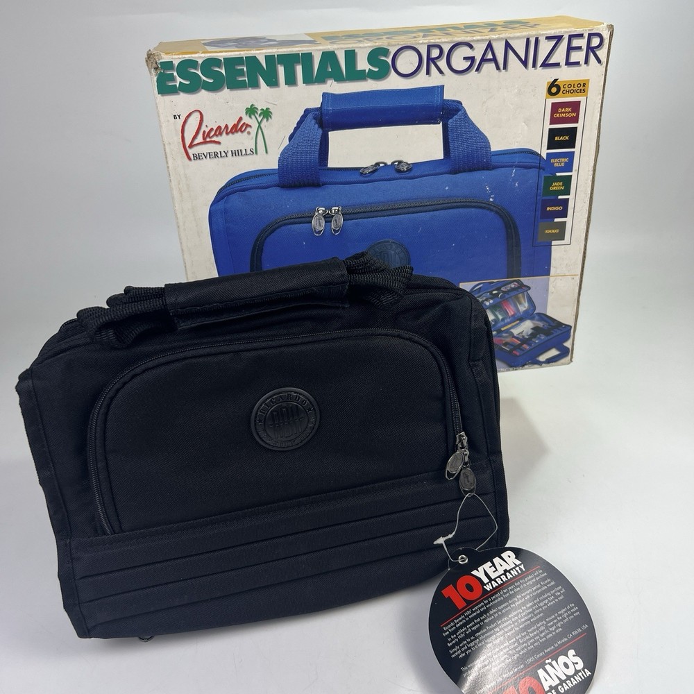 Ricardo Beverly Hills Essentials Organizer Hanging Toiletries Travel Bag Black
