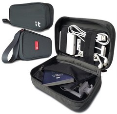 Travel Cord Organizer Electronics Accessories Case & Cable Organizer BLACK
