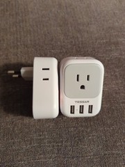 European Travel Plug Adapter 2 Pack, TESSAN US to Europe Power Adapters