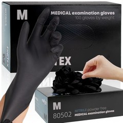 FINITEX – Black Nitrile Disposable Gloves, 5mil, 100 Count (Pack of 1),