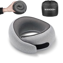 Ergonomic Memory Foam Travel Neck Pillow – Airplane Support for Sleep, Car, Trai