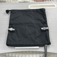 BALLY Travel Toiletry Bag Nylon Black Unisex Iceland Air Drawstring & Zip