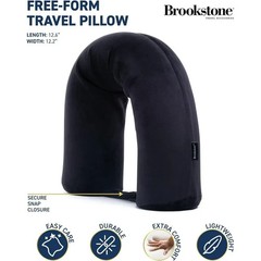 Brookstone Free-Form, Soft and Adjustable Travel Memory Foam Pillow for Neck and