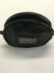 10″ x 6″ Spacious Black Travel Zippered Faux Leather Pouch Small Bag