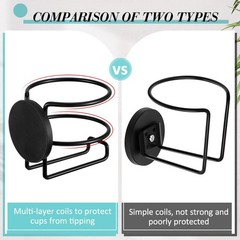 Treela 2 Pcs Magnetic Cup Holder Heavy Duty Portable black
