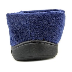 Men’s Microterry Moccasin Slipper with Memory Foam, Heel Cushion and 13 Navy
