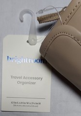 Brightroom Travel Accessory Organizer Roll Up Case Faux Leather Tan NWT (C1)